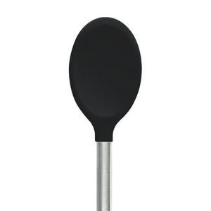 Silicone Mixing Spoon SS Handle Black
