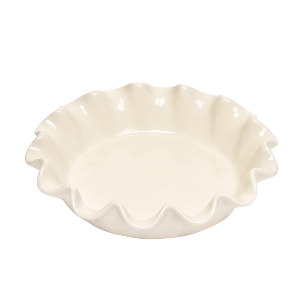 Clay Deep Ruffled Pie Dish