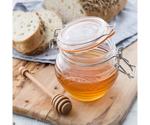 Glass Honey Pot Set
