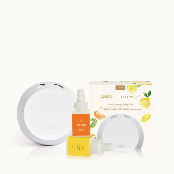 Lemon Leaf & Mandarin Coriander Pura V4 Kit by Thymes