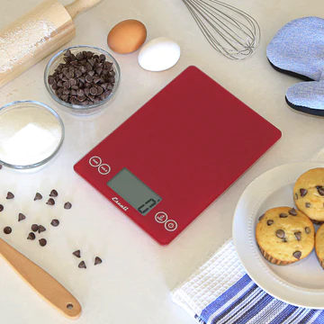 Escali Arti Glass Food Scale, Rio Red 9" x 6.5" x .75"