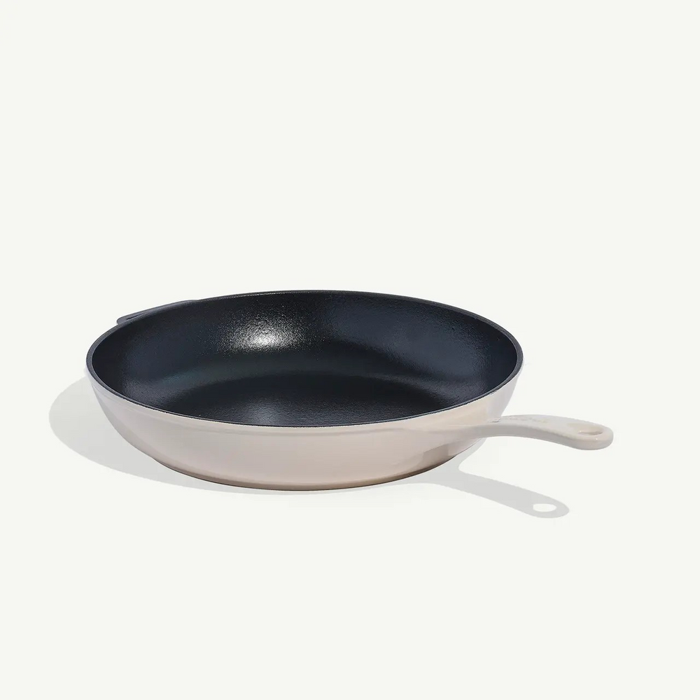 Enameled Cast Iron Skillet 11" white
