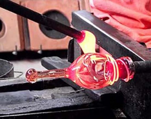 Vortex Shot Glass Cobalt Blue