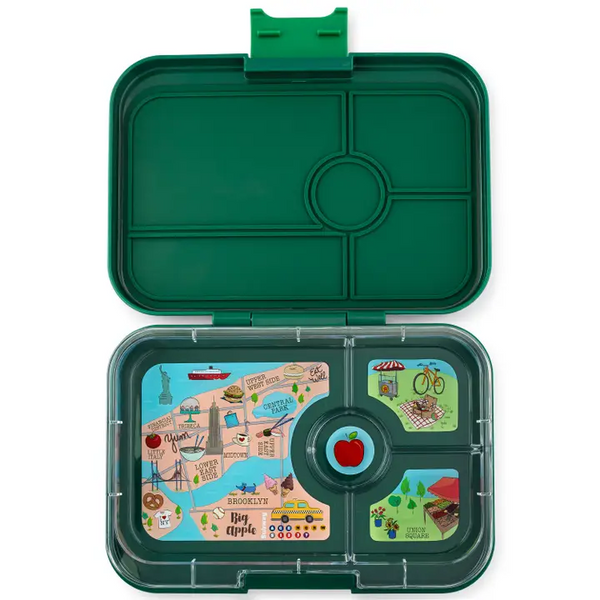 Leakproof Yumbox Tapas Greenwich Green 4C Tray - Largest