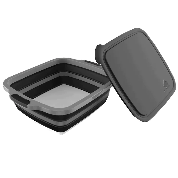 (XL) DripEZ BBQ Prep Tub W/Lid-Blk