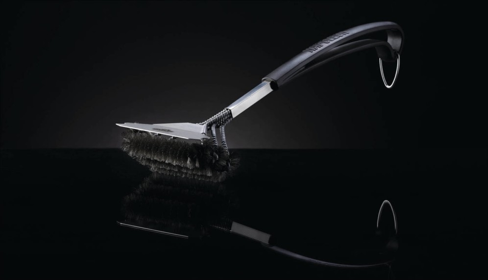 Triple-Row Grill Brush w/ Stainless Steel Bristles