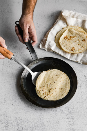 9.5" Blue Carbon Steel Crepe & Tortilla Pan De Buyer