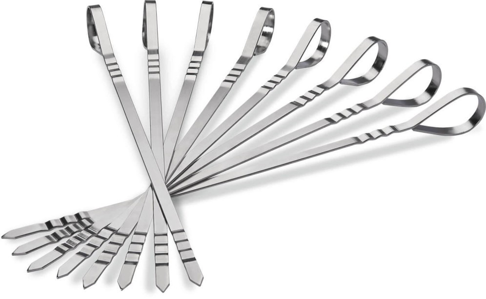 SKEWERS (8) - STAINLESS STEEL
