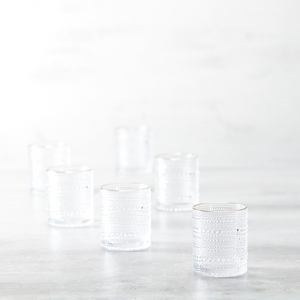 Jupiter Clear Gold Rimmed Double Old Fashioned 10oz
