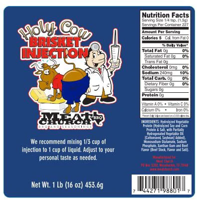 Holy Cow Brisket Injection 1Lb bag