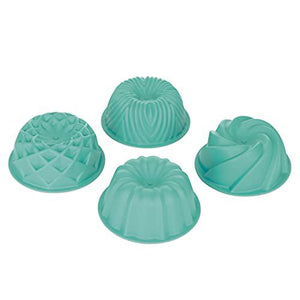 Nordic Ware 69800M Micro Mini Bundt Set, Four 1-Cup Servings