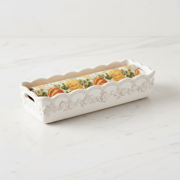 Bread Tray Pumpkin Towel Set
