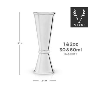 Large Stainless Steel Japanese Style Jigger by Viski