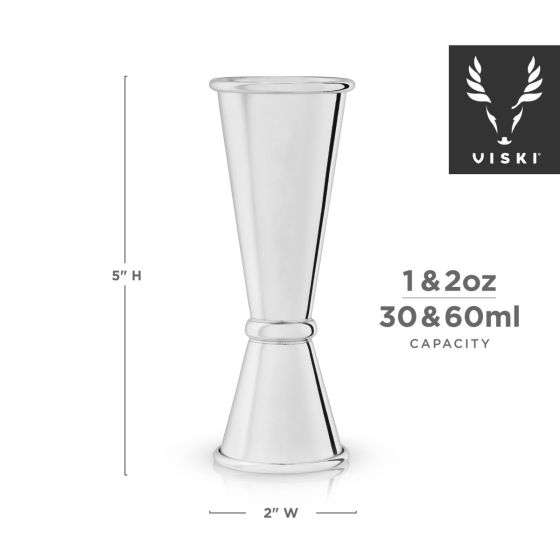 Large Stainless Steel Japanese Style Jigger by Viski