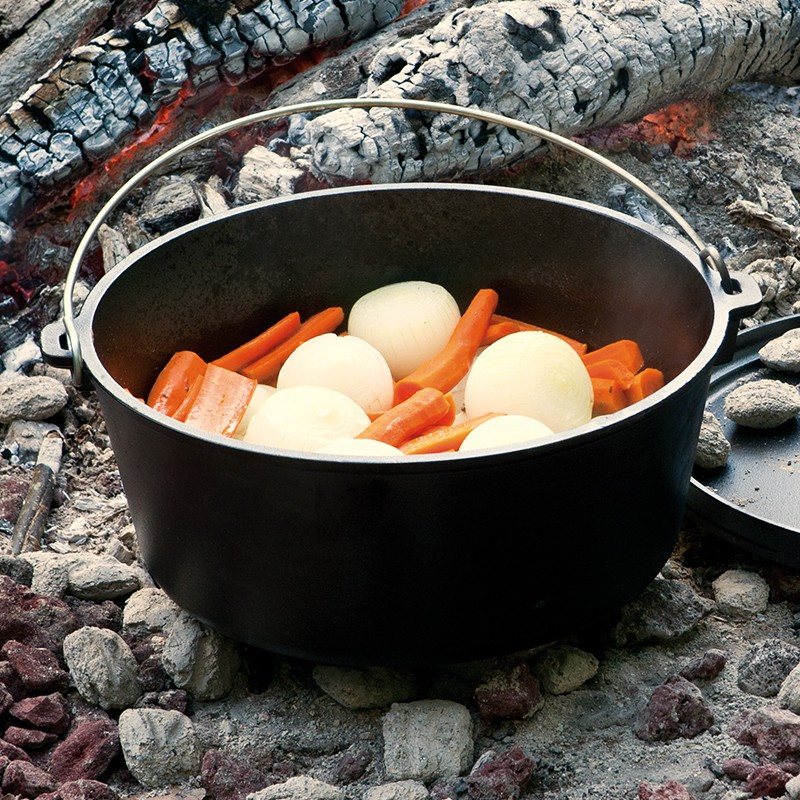12 Inch / 8 Quart Cast Iron Deep Camp Dutch Oven