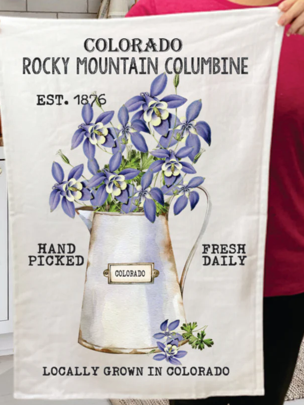 Avery Lane Tea Towel "Colorado Columbine"
