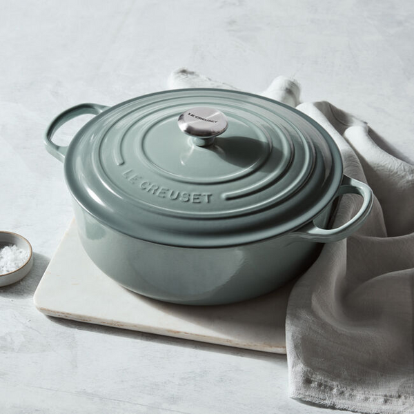 Le Creuset, Sea Salt, 6.75qt., Signature Round Wide Oven