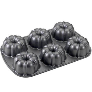 Nordic Ware Classic Nonstick Cast Aluminum Bundtlette Cake and Muffin Pan 13.9 9 2