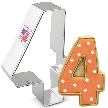 Number 4 Cookie Cutter