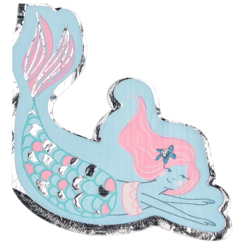 Die- Cut Mermaid Lunch Napkin Me & the Sea - 16pkg