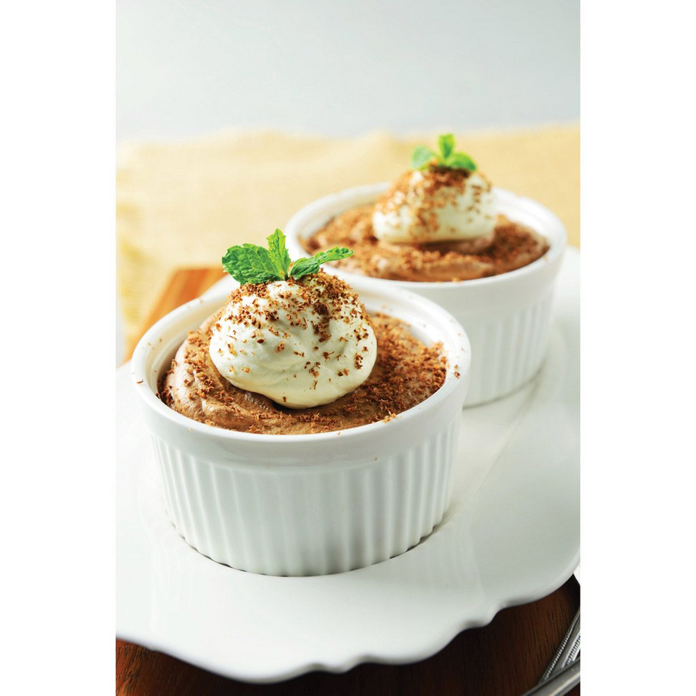Kitchen Ramekins, Fine White Porcelain Souffle 6 oz.