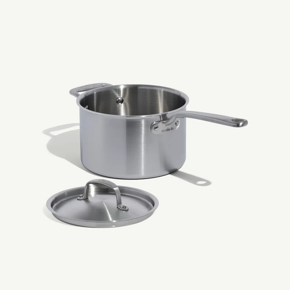 Stainless Saucepan 4qt W/Lid
