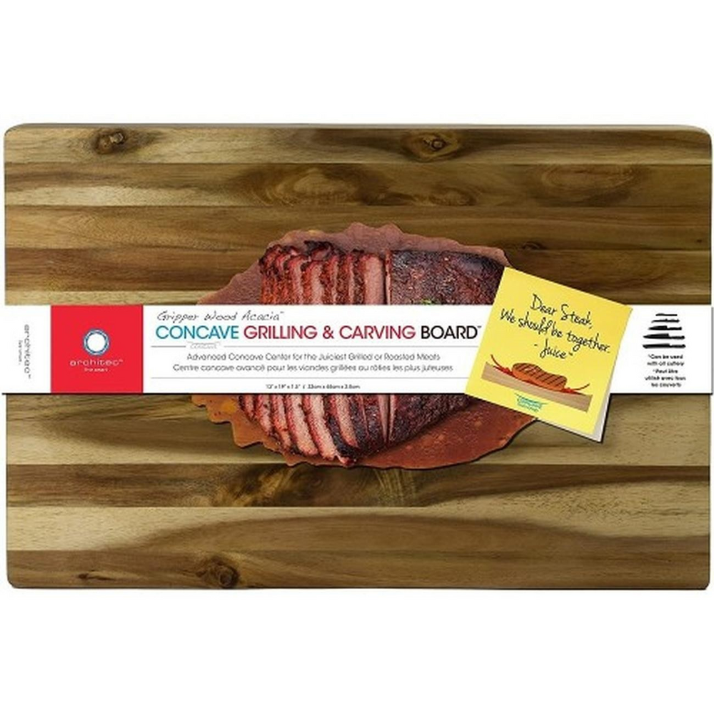 Concave Carving Board Rectangle Acacia 13x19"