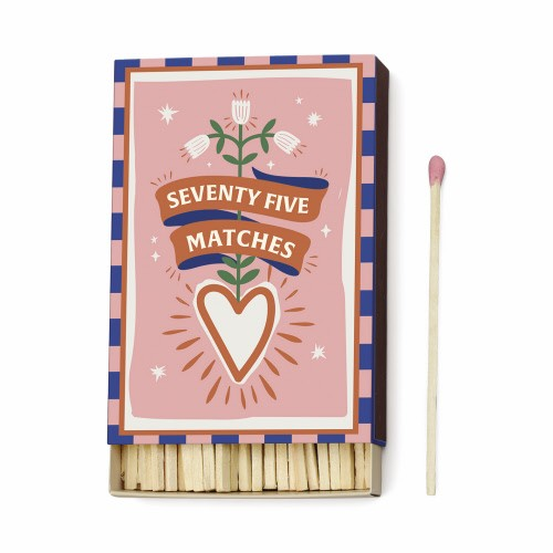 BOXED MATCHES - HEARTS SET OF 75 MATCHES