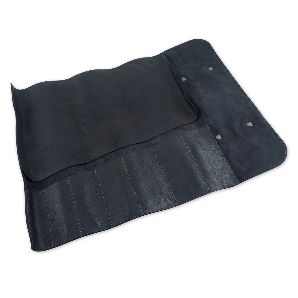 Leather 7-Pocket Knife Roll