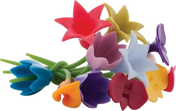 Flower Wine Charms Set of 12