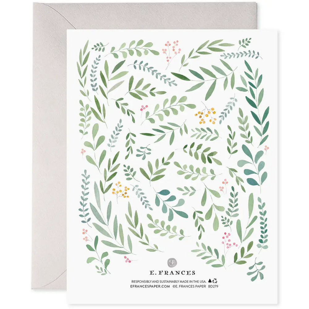 Pretty Leaves | Floral Birthday Greeting Card