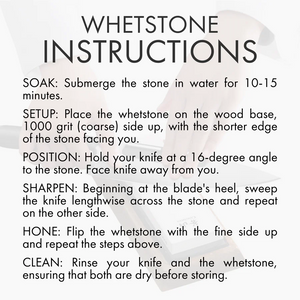 Dual-Sided Whetstone Knife Sharpener 1000/6000 Grit