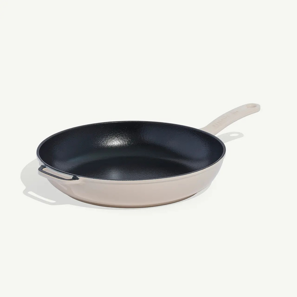 Enameled Cast Iron Skillet 11" white