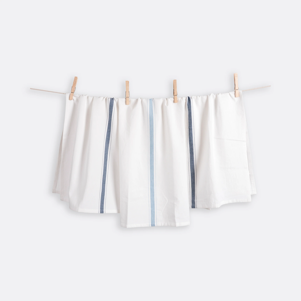 Milk Street Flour Sacks (Blues) Set of 3