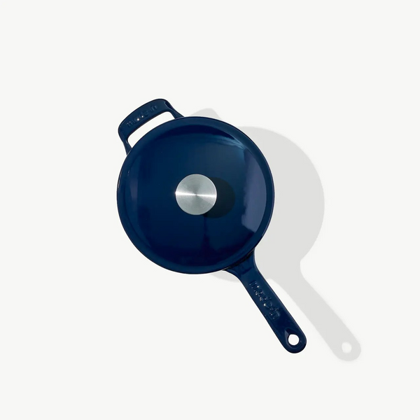 Enameled Cast Iron Saucepan 2Qt Blue