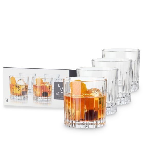 Reserve Milo Crystal Rocks Glasses By Viski (set of 4)