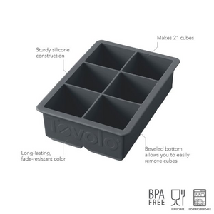 King Cube Ice Tray (Charcoal)