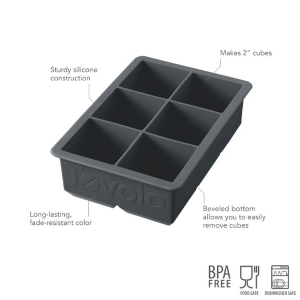 King Cube Ice Tray (Charcoal)
