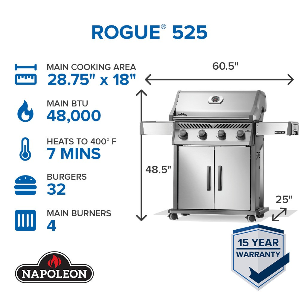 Napoleon Rogue 525 Stainless Steel