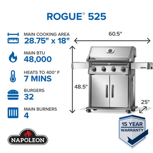 Napoleon Rogue 525 Stainless Steel