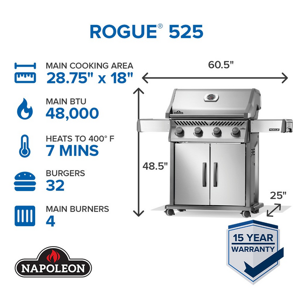 Napoleon Rogue 525 Stainless Steel