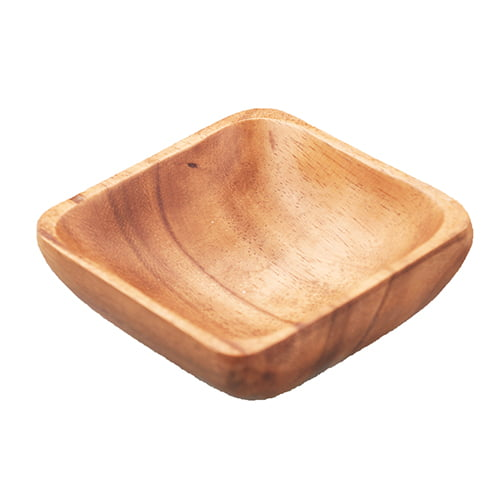 Acacia Wood Square Dish 3.5x3.5x1.5