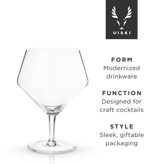 Angled Crystal Gin & Tonic Glasses by Viski
