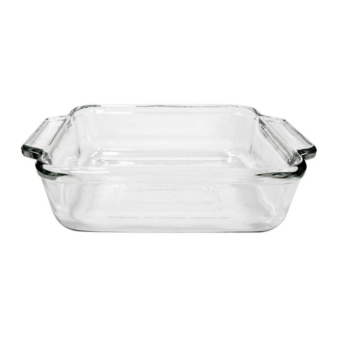 Glass Cake Pan/ Brownie Dish 8x8x2 1/2"