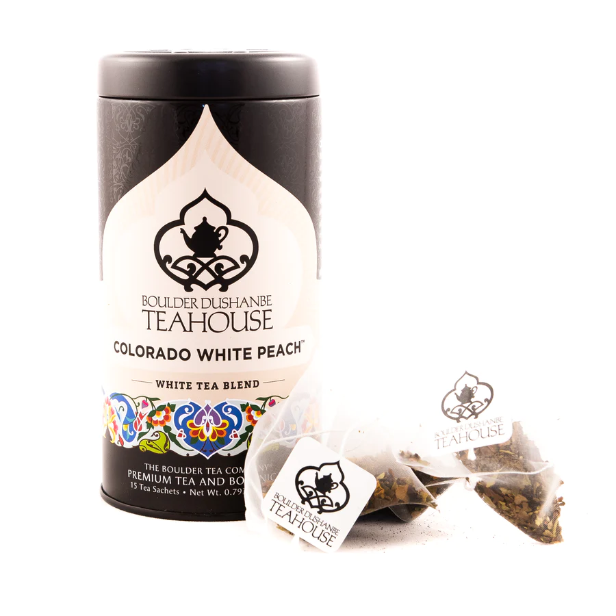 Colorado White Peach Tin of Sachets 15 Count