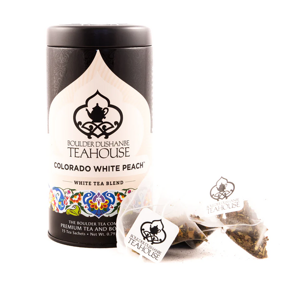 Colorado White Peach Tin of Sachets 15 Count