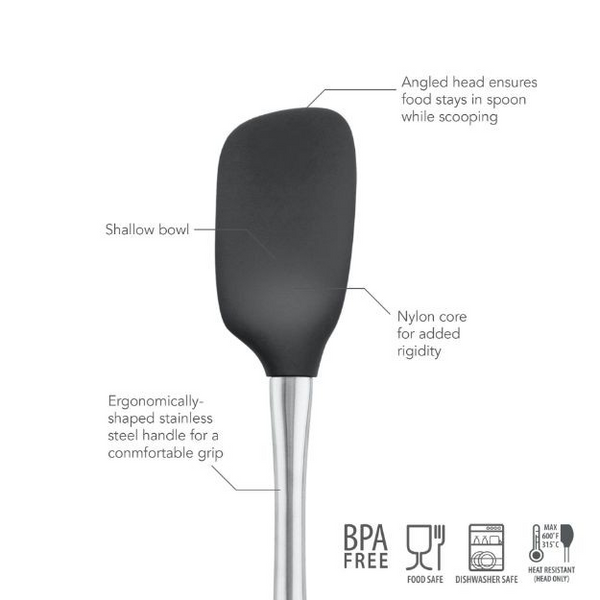 Flex-Core Spoonula SS Handle Black