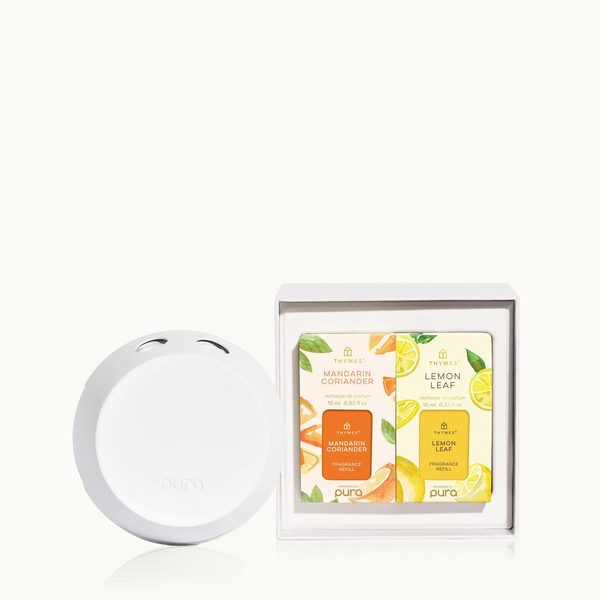 Lemon Leaf & Mandarin Coriander Pura V4 Kit by Thymes