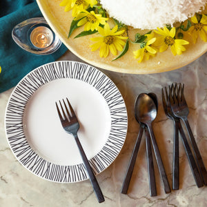 Arezzo Brushed Black 20pc Flatware Set