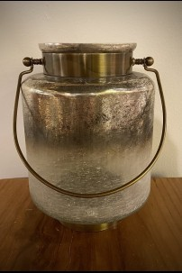 Desert Sands Lantern with Metal Handle 7x7x9.5